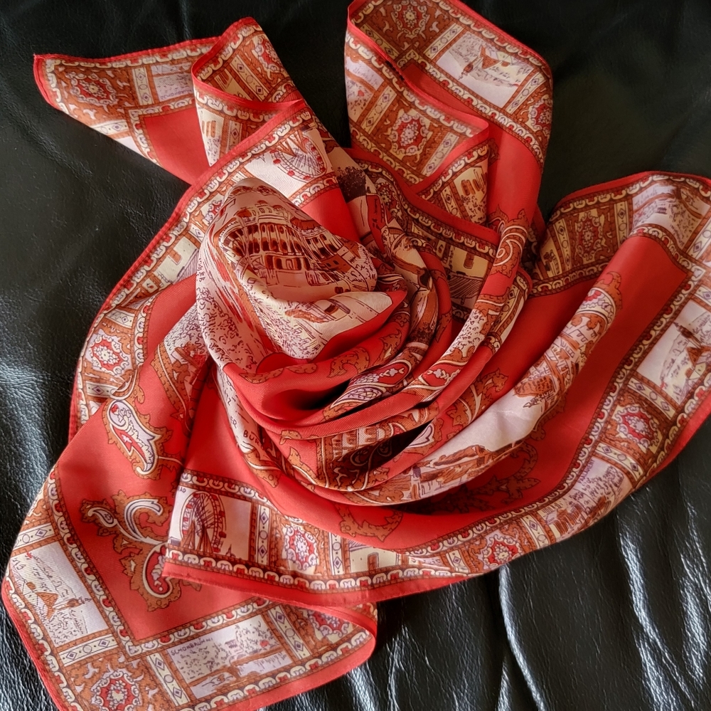 Silk scarf, paisley Vienna